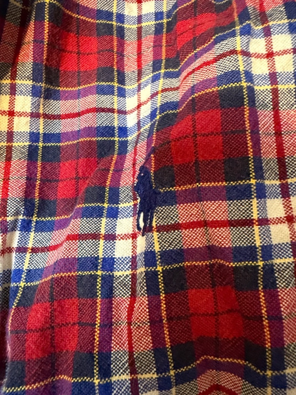 Ralph Lauren Red White and Blue Plaid Button-Down Shirt - Picture 3 of 5